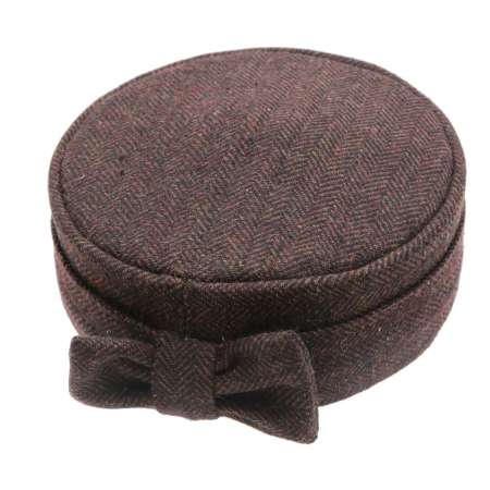 pillbox hat brown