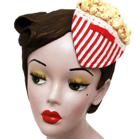 Set: Popcorn - Earrings & Fascinator