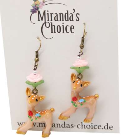 earrings with cute deer
