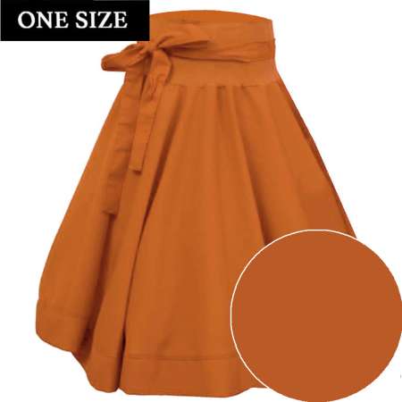 Rockabilly swing skirt in cognac brown