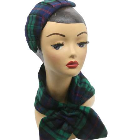 Cocktail Hut tartan blau