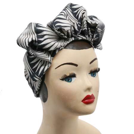 schwarz weißer easy turban