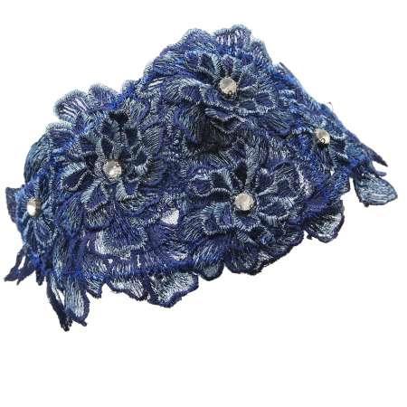 hat blue lace vintage