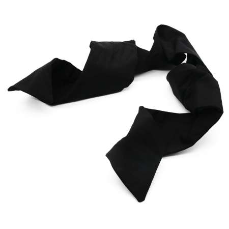 lying: Black turban hair band with wire