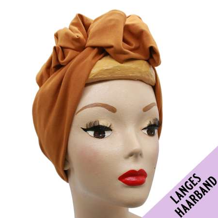 Mustard yellow turban - long hair band with wire