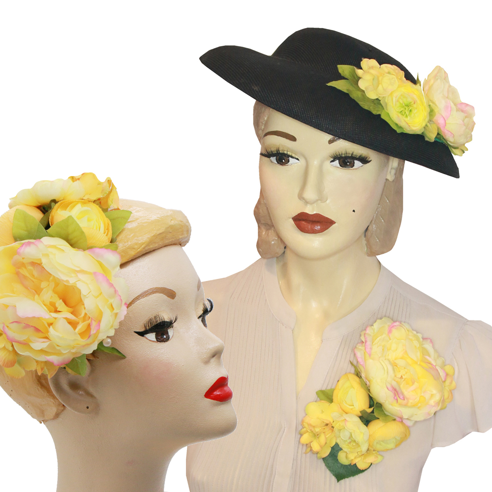 yellow flower hat