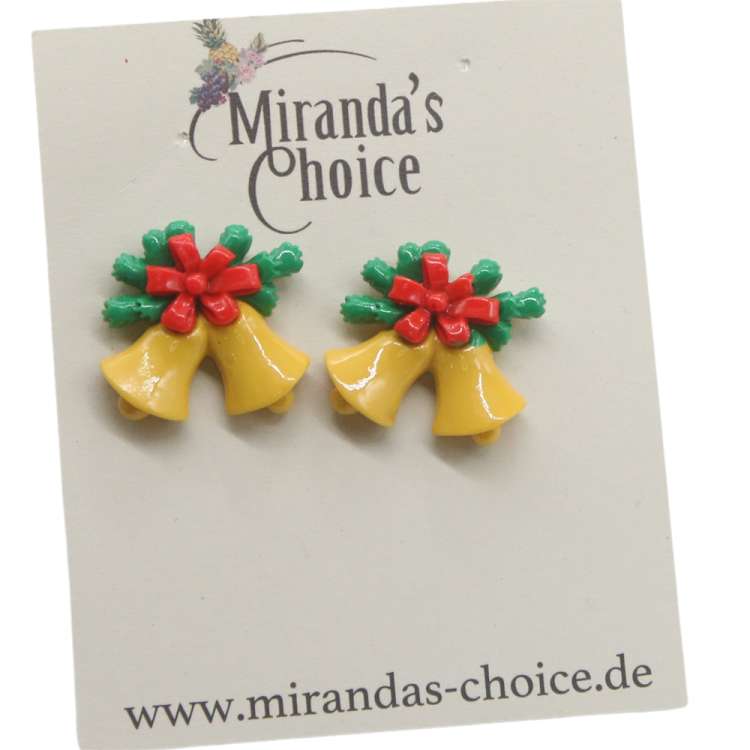 Christmas ear studs with bells​