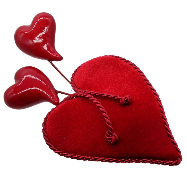 minihut rot 3 Herzen Valentinstag