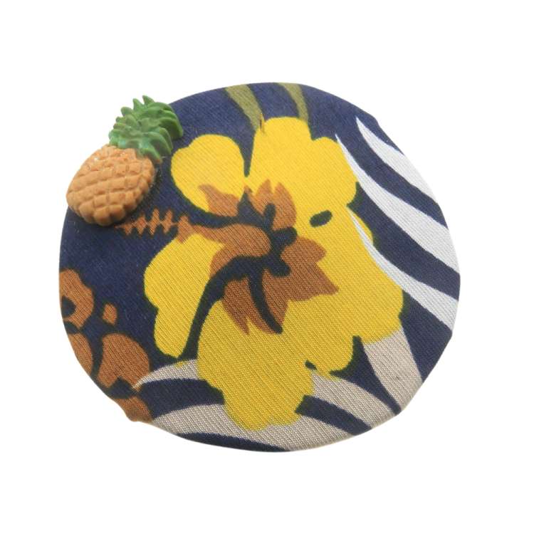 Blauer Mini Fascinator mit Ananas