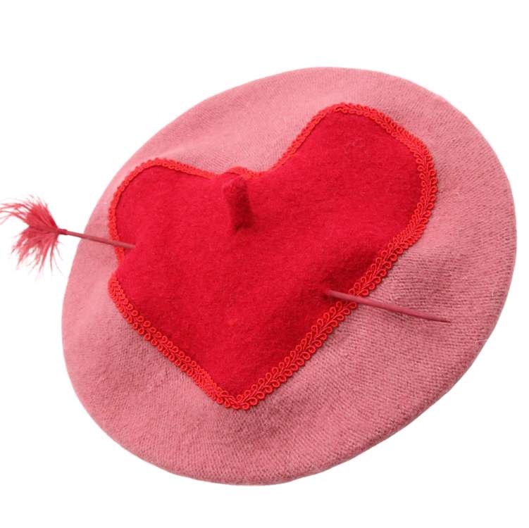 red beret with heart & arrow