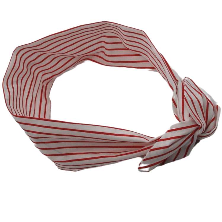 hairband red white stripes