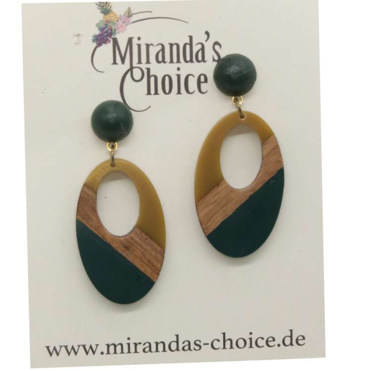 acrylic wood earrings