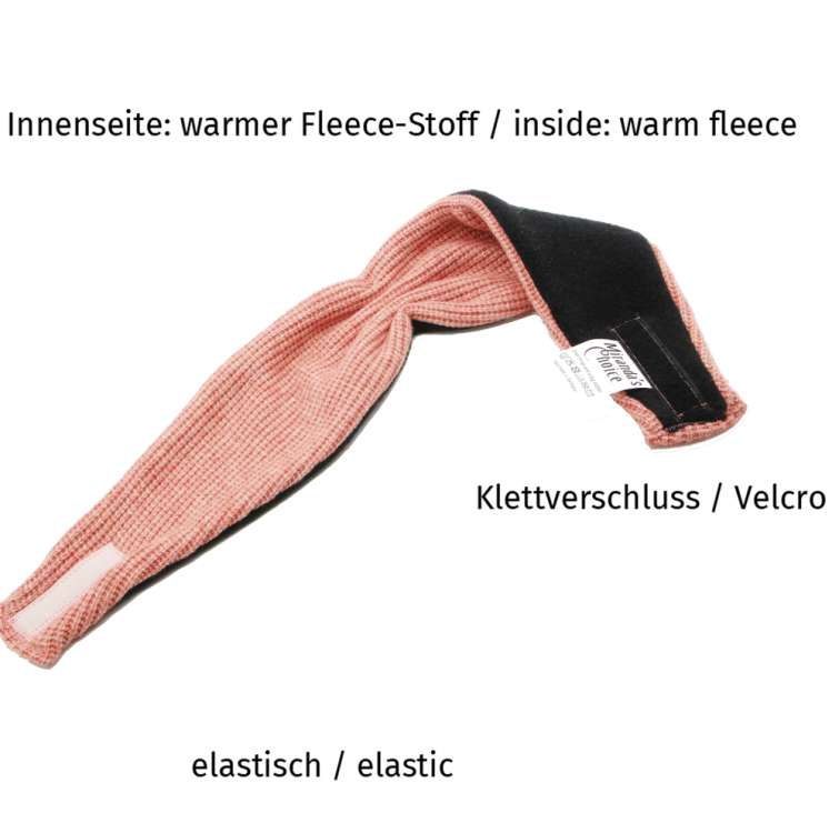 ear warmer wool pink