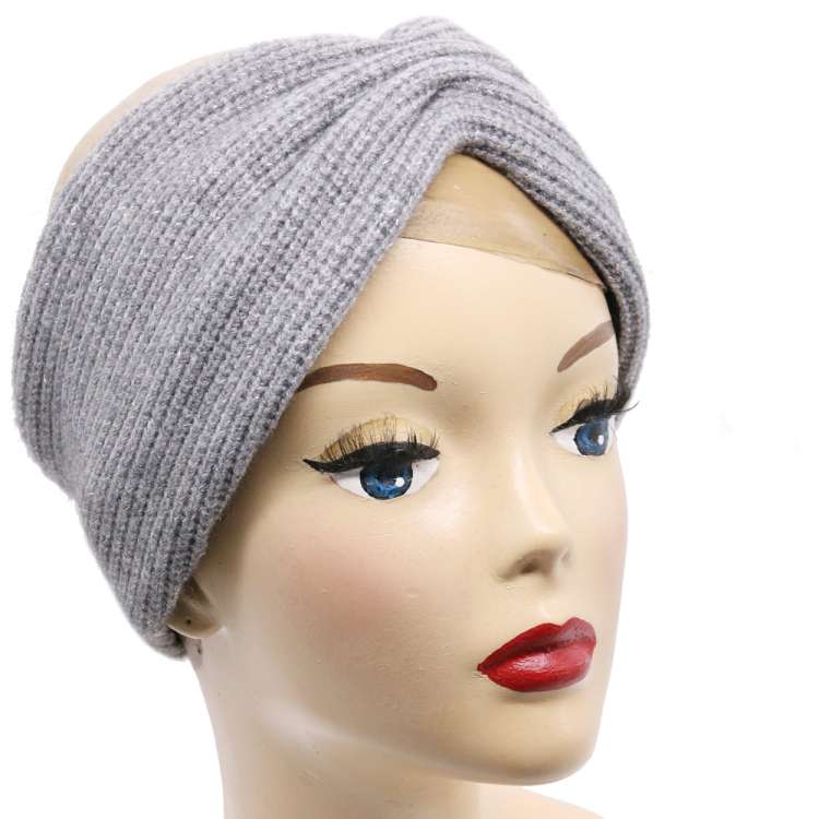 Ear warmer Mustard grey vintage Wool