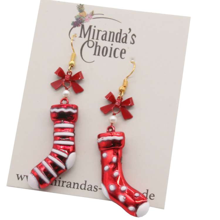 Christmas earring with socks
