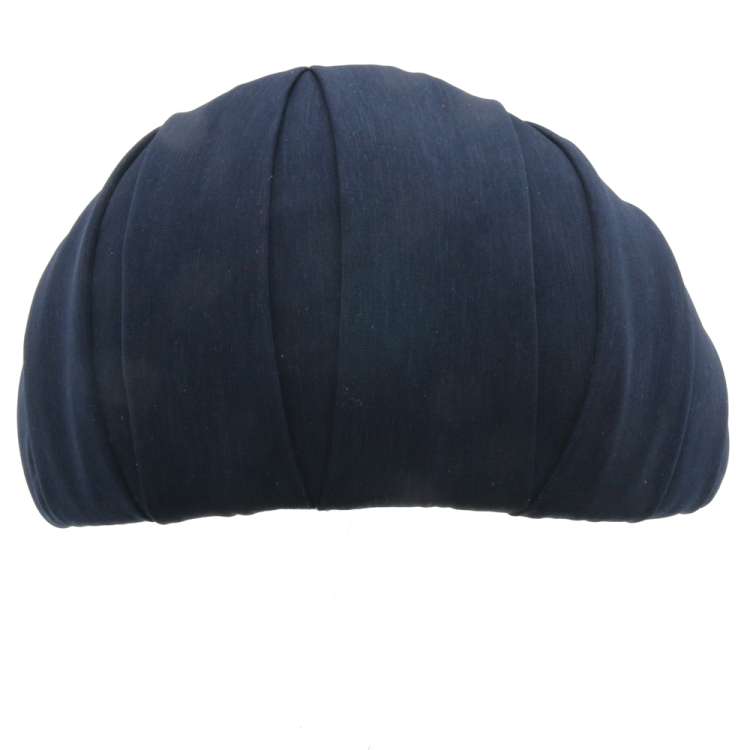 darkblue half hat with folds