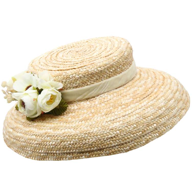 hat flower in white
