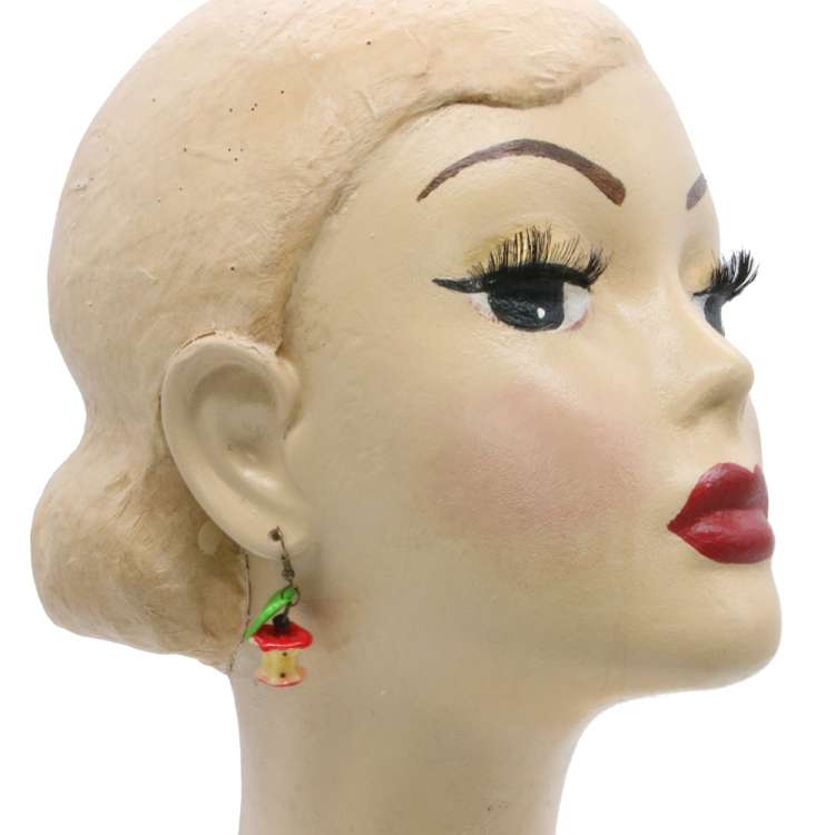Head with earrings