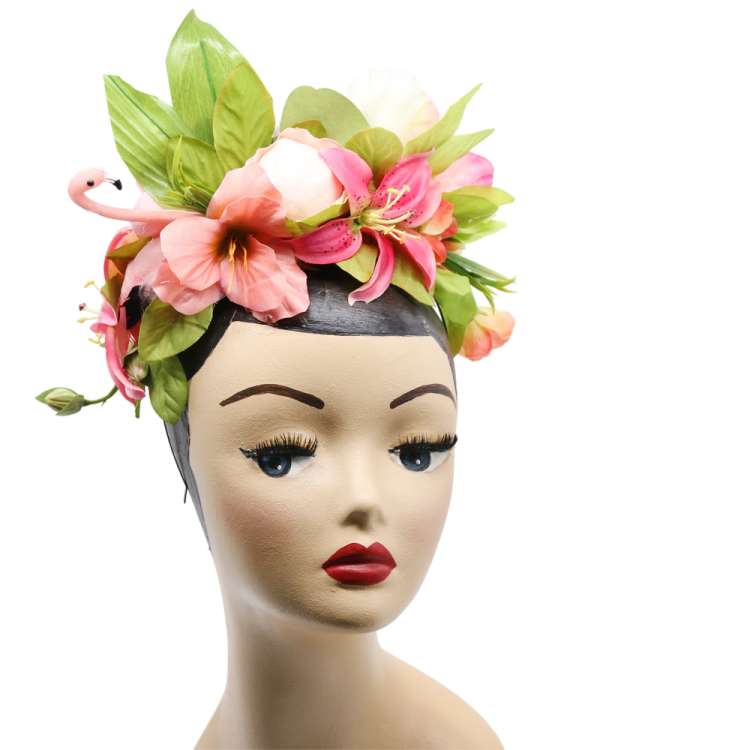Pink flower crown - big Headdress