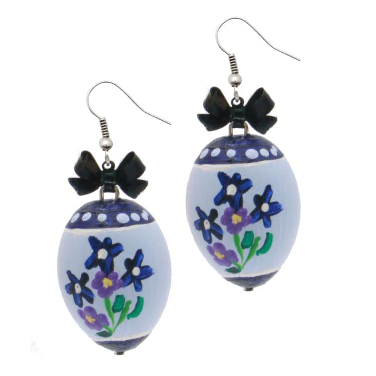 earrings easter egg blue