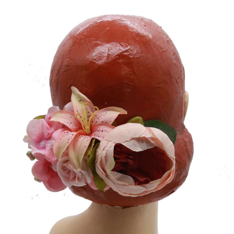 Gibson roll hair flower pink