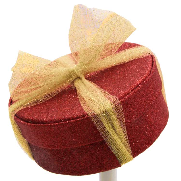 Christmas Pillbox Gift in Red