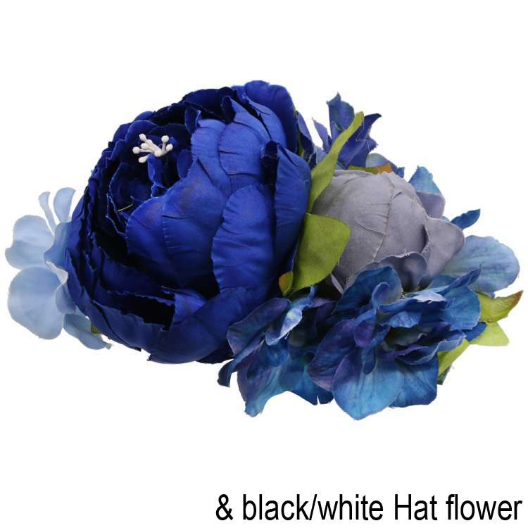 big blue hair flower