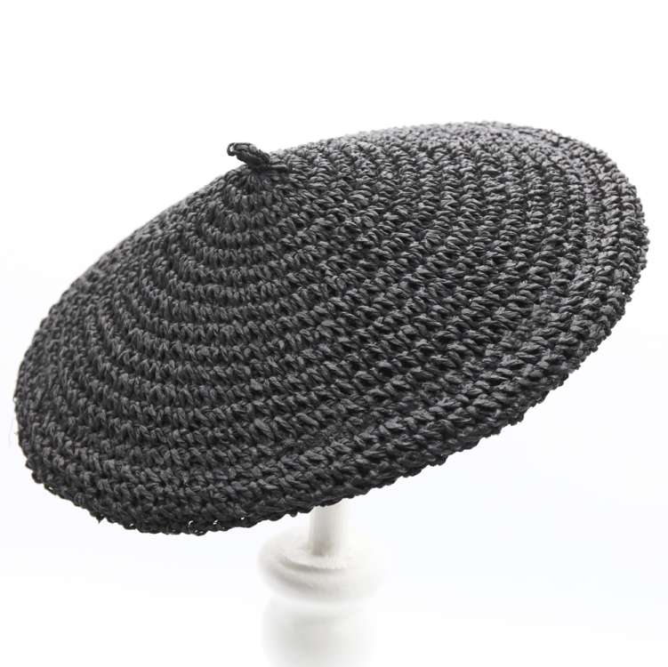 Rockabilly style cone hat raffia black
