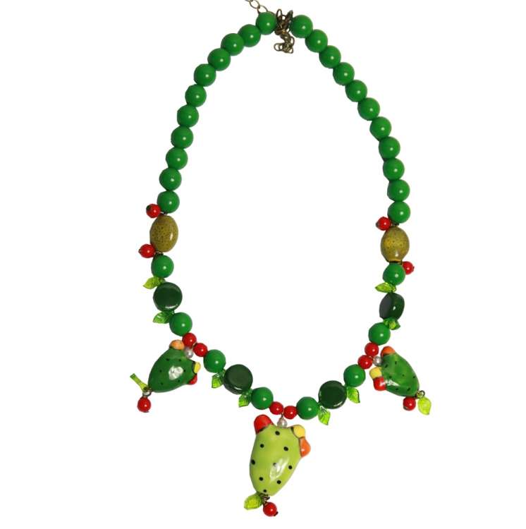 Necklace with Cactus Pendants