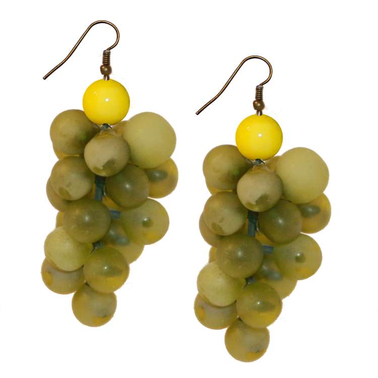 earrings green grapes