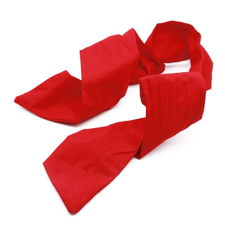 liegend: Rotes Turban Haarband mit Draht