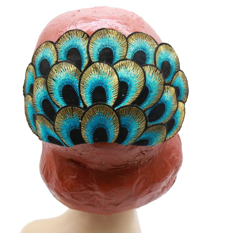 bandeau hat with peacock vintage