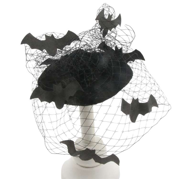 Schwarzer Fascinator Halloween