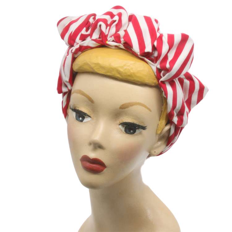 red white stripe turban