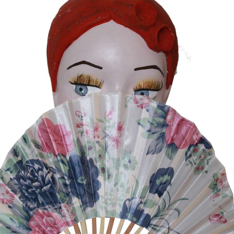 Fan with blossoms - light