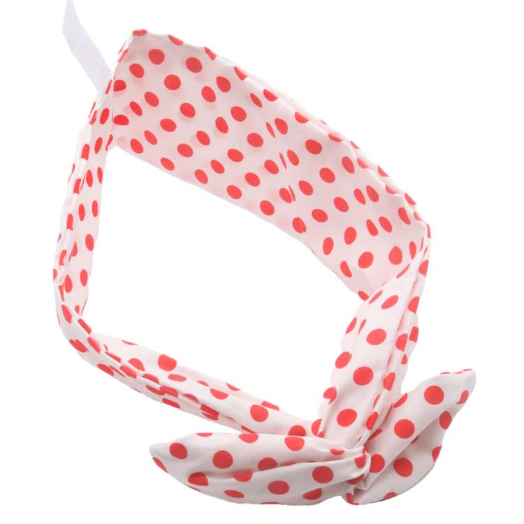 haarband rote punkte rockabilly draht bandana