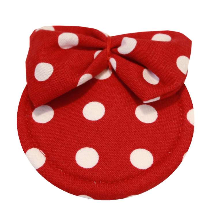 mini fascinator polka dots red white