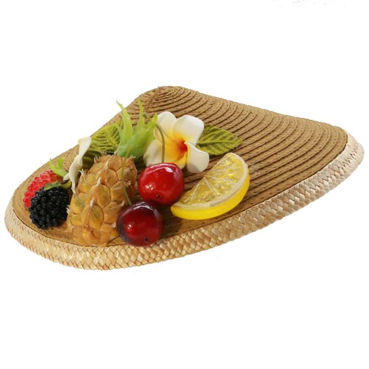 Coolie hat with frangipani & fruits