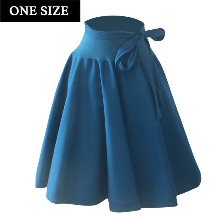 petrol blue circle skirt - one size