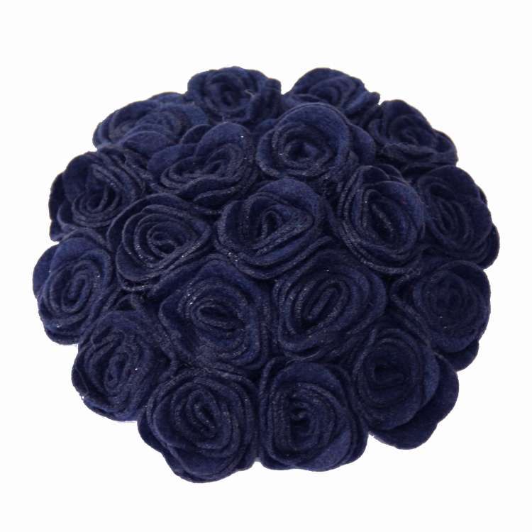 fascinator blau rosen vintage