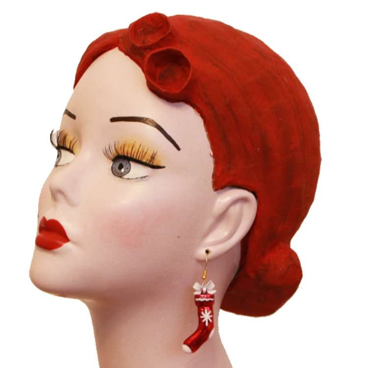 head with earrings