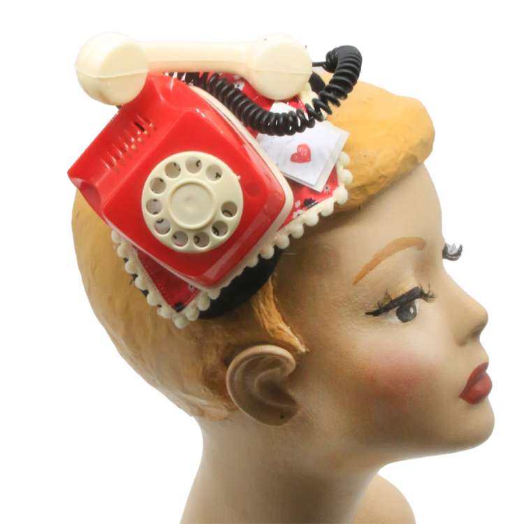 red fascinator valentine