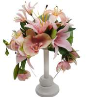 Pink flower crown with Lillies