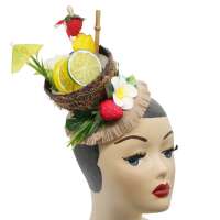 Fascinator with coconut cocktail