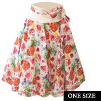Ccircle skirt with melon, pineapple & fruits - one size
