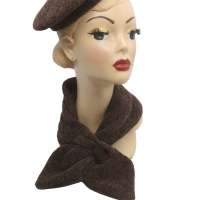 Brown woolen Marple scarf