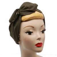 olive green - Hair band with wire