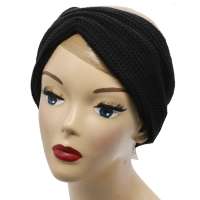 Wool ear warmer in black