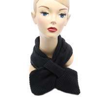 Black woolen Marple scarf