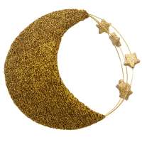 Fascinator moon & stars in gold